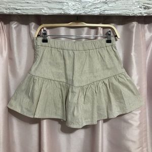 Zara Oatmeal Mini Flare Skort